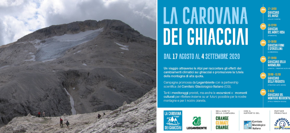 Una "Carovana dei ghiacciai" per raccontare gli effetti dei cambiamenti climatici in montagna